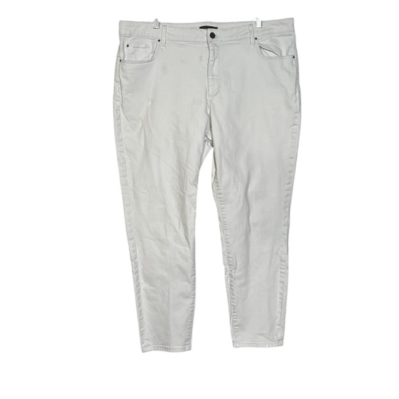 Ann Taylor Skinny Ankle Curvy Fit White Jeans Size 18 - Picture 1 of 9